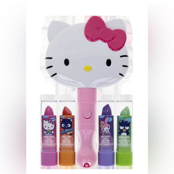 Hello Kitty 4pk Lip Balm with Light Up Mirror - Picture 3 of 4
